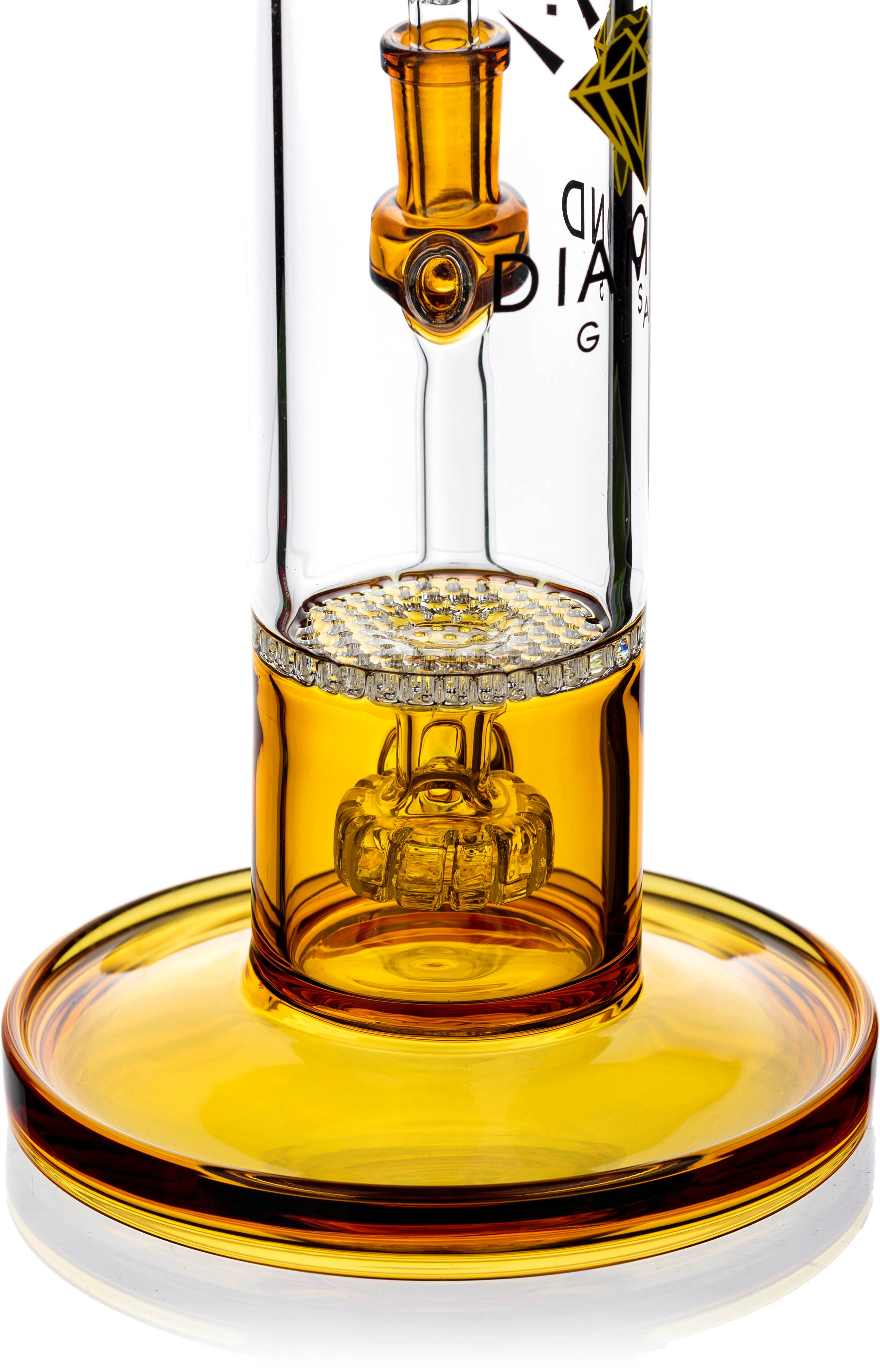12 Showerhead to Honeycomb Skinny Neck Bong, by Diamond Glass (Free Banger included)