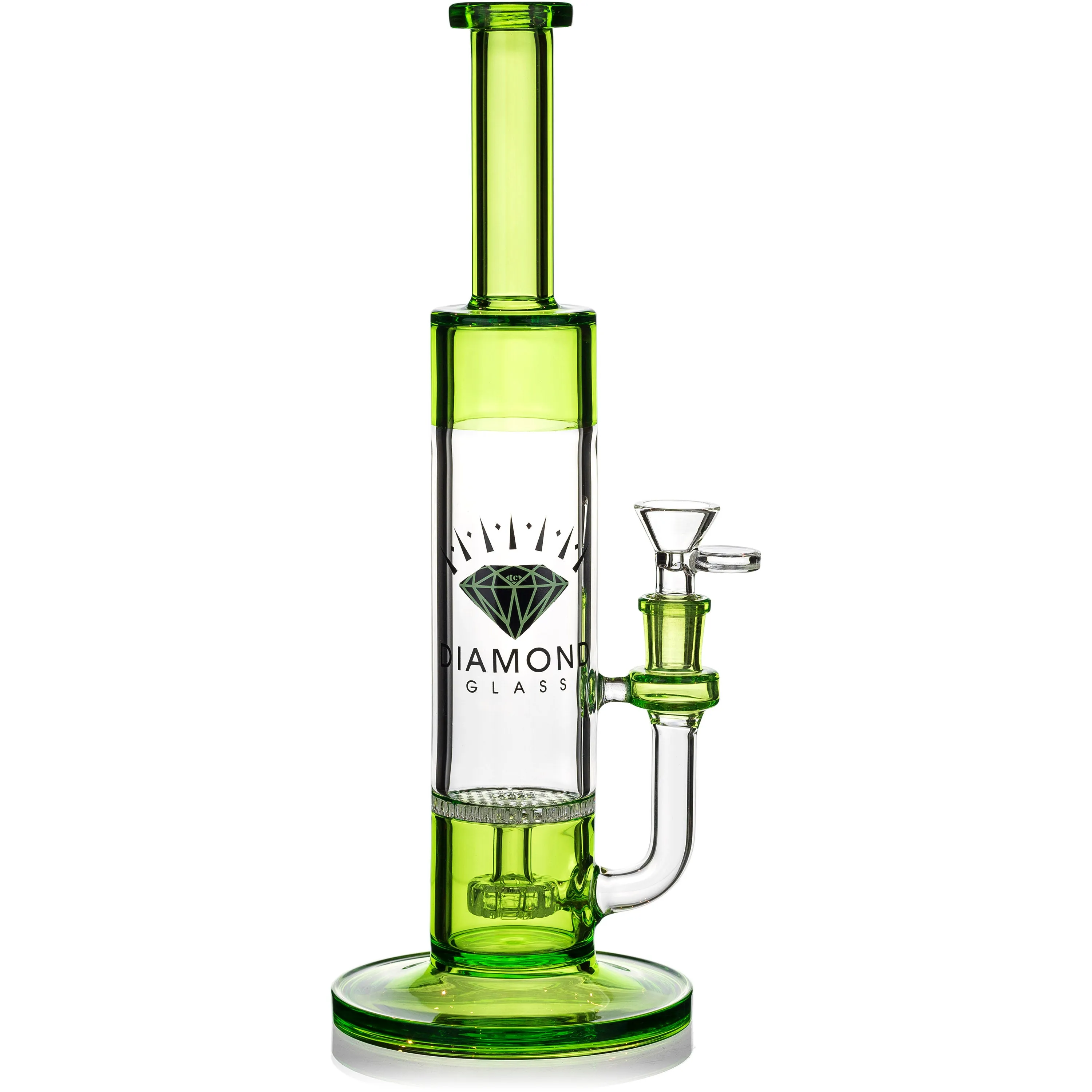 12 Showerhead to Honeycomb Skinny Neck Bong, by Diamond Glass (Free Banger included)