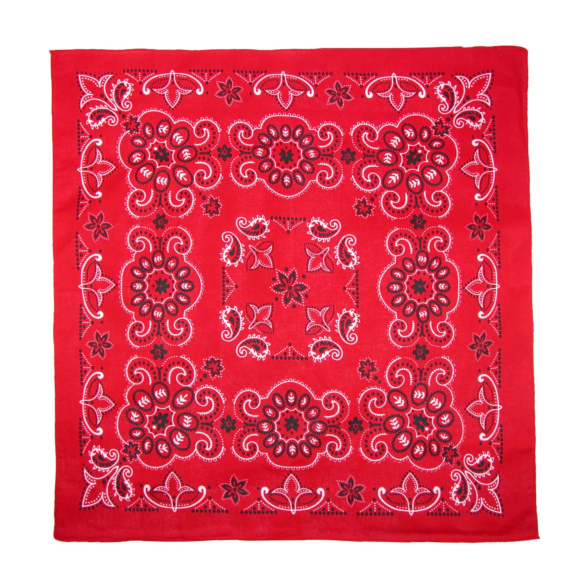 27 Inch Extra Large Cotton Paisley Bandana (Pack of 6)