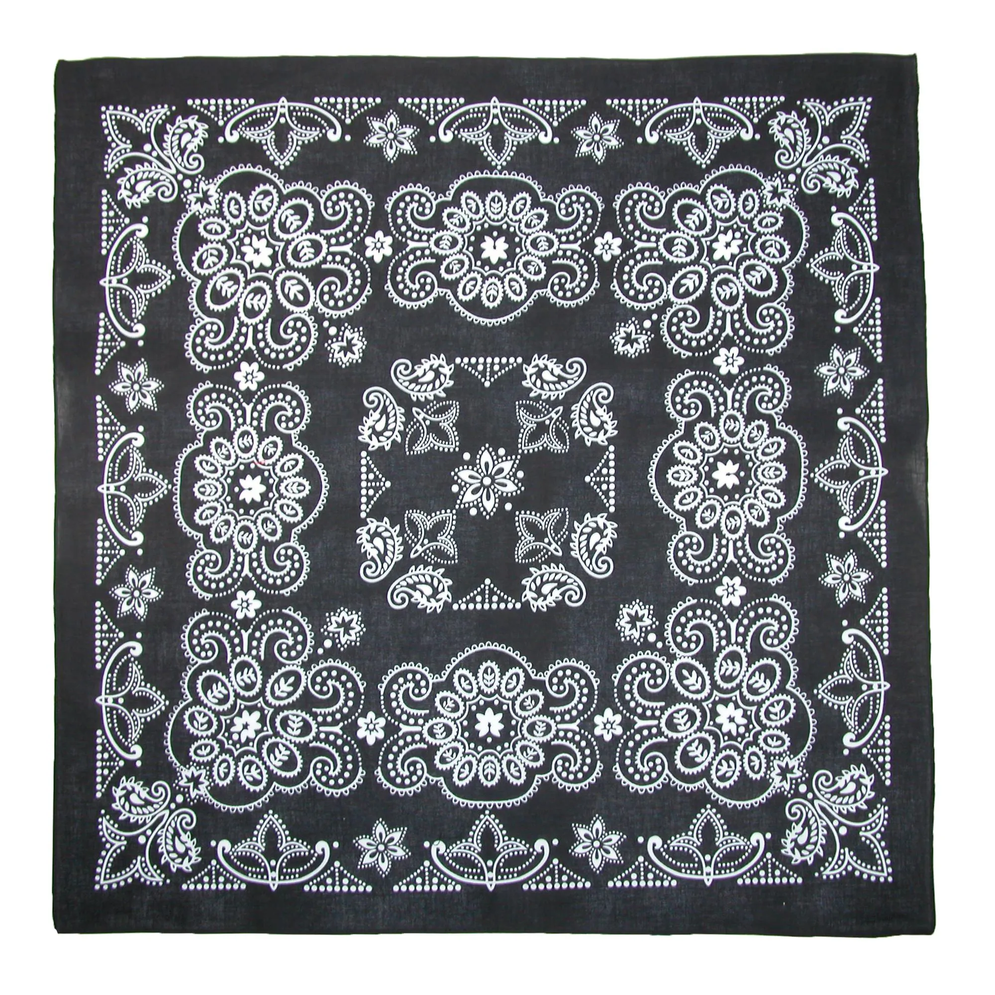 27 Inch Extra Large Cotton Paisley Bandana (Pack of 6)