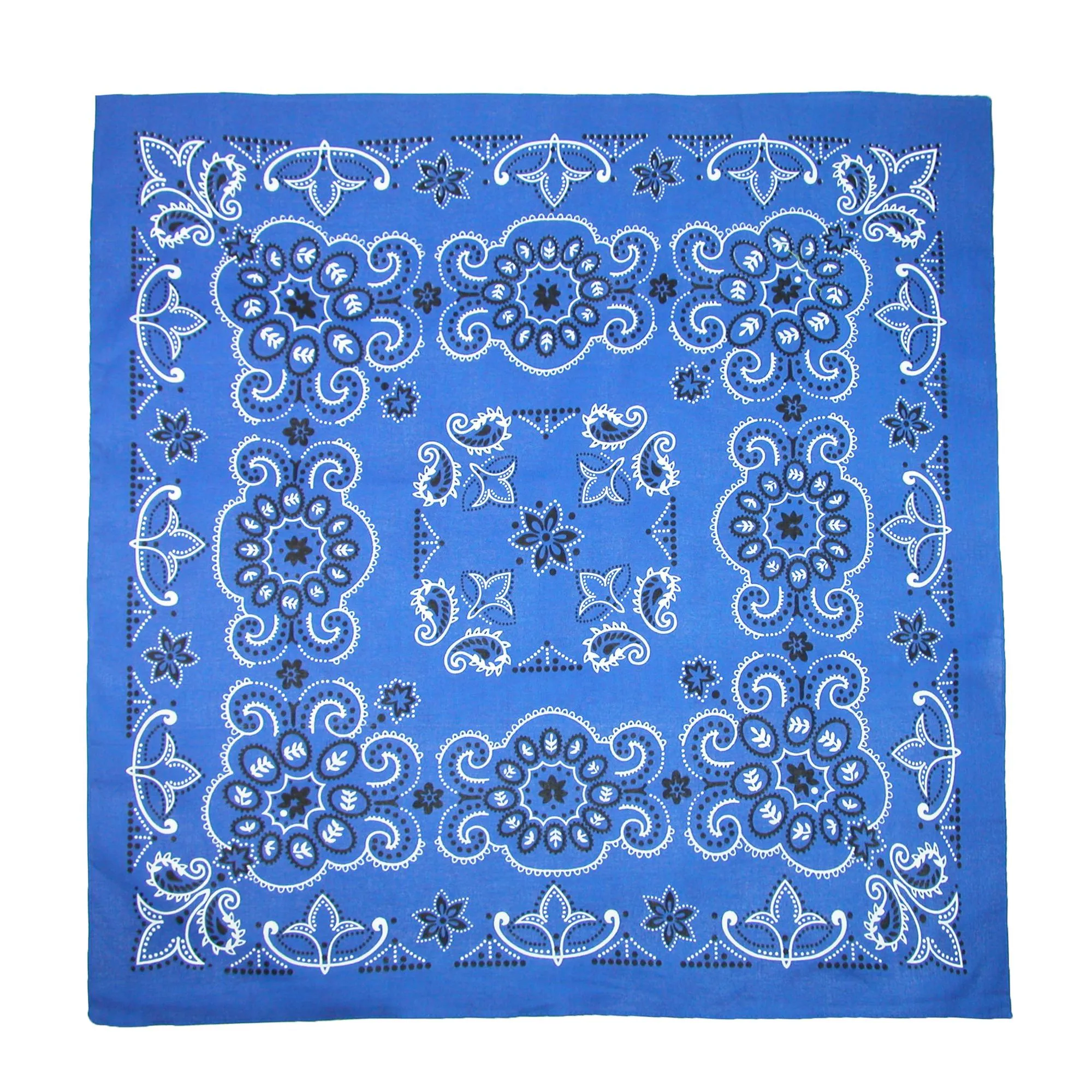 27 Inch Extra Large Cotton Paisley Bandana (Pack of 6)