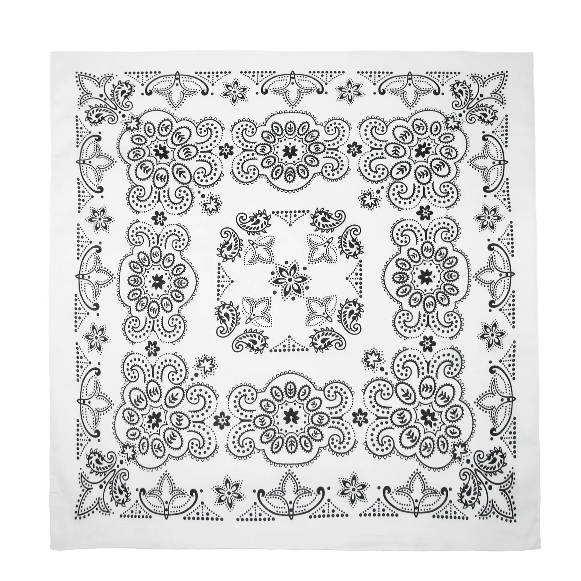 27 Inch Extra Large Cotton Paisley Bandana (Pack of 6)