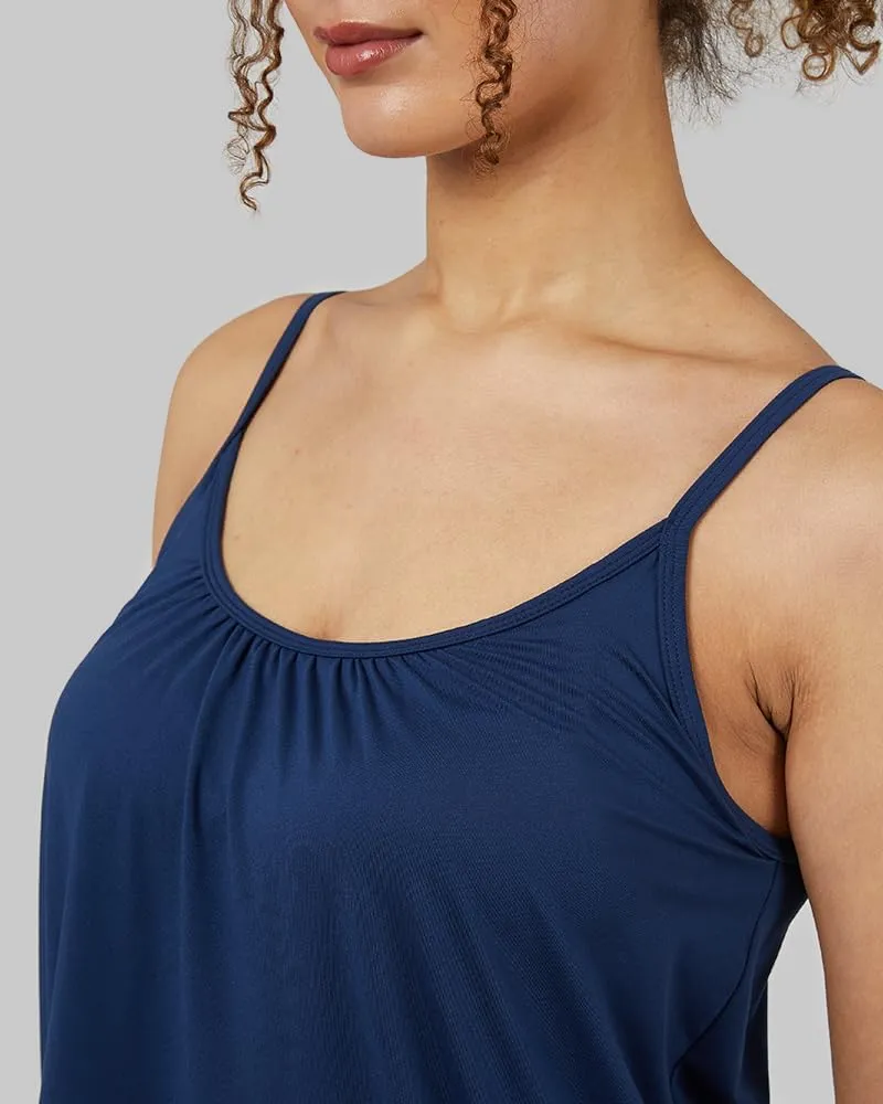 32 Degrees Women's Cool Flowy Bra Cami | with Built-in Cups | Relaxed Fit | Adjustable Spaghetti Strap