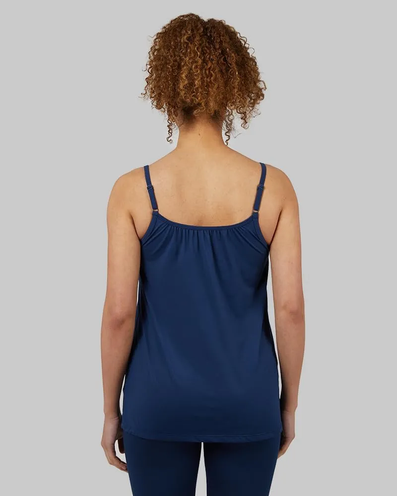 32 Degrees Women's Cool Flowy Bra Cami | with Built-in Cups | Relaxed Fit | Adjustable Spaghetti Strap