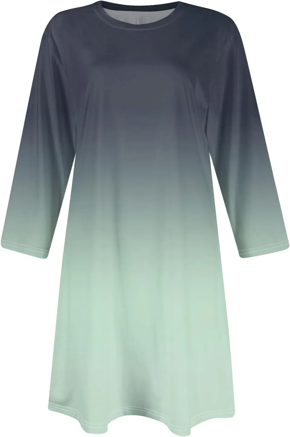 3/4 Sleeve Dress for Women T-Shirt Dresses Casual Crewneck Loose fit Swing Tunic Dresses Fall