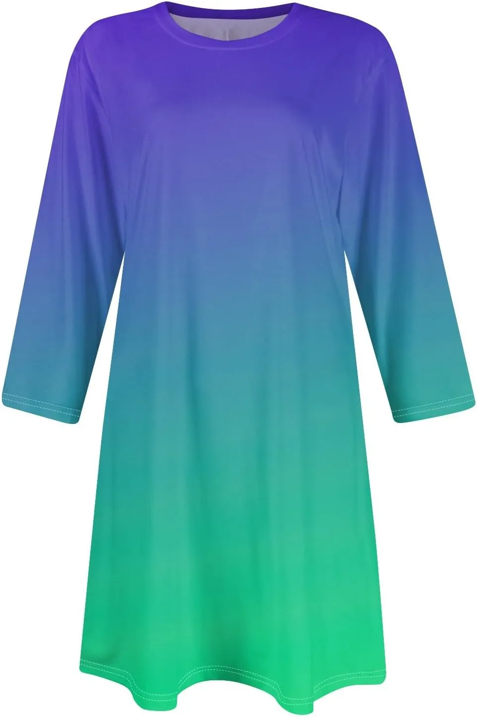 3/4 Sleeve Dress for Women T-Shirt Dresses Casual Crewneck Loose fit Swing Tunic Dresses Fall