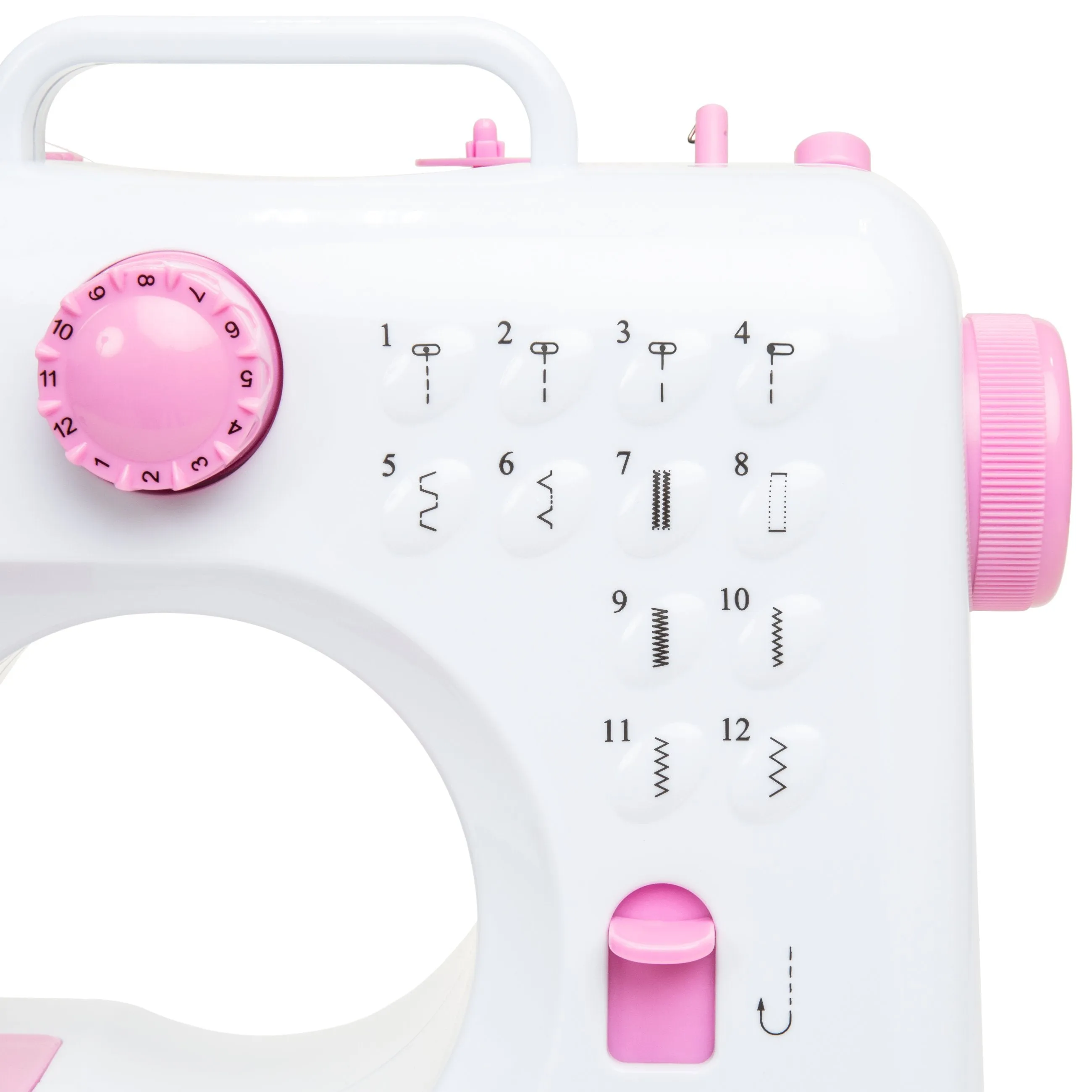 6V Compact Foot Pedal Sewing Machine w/ 12 Stitch Patterns