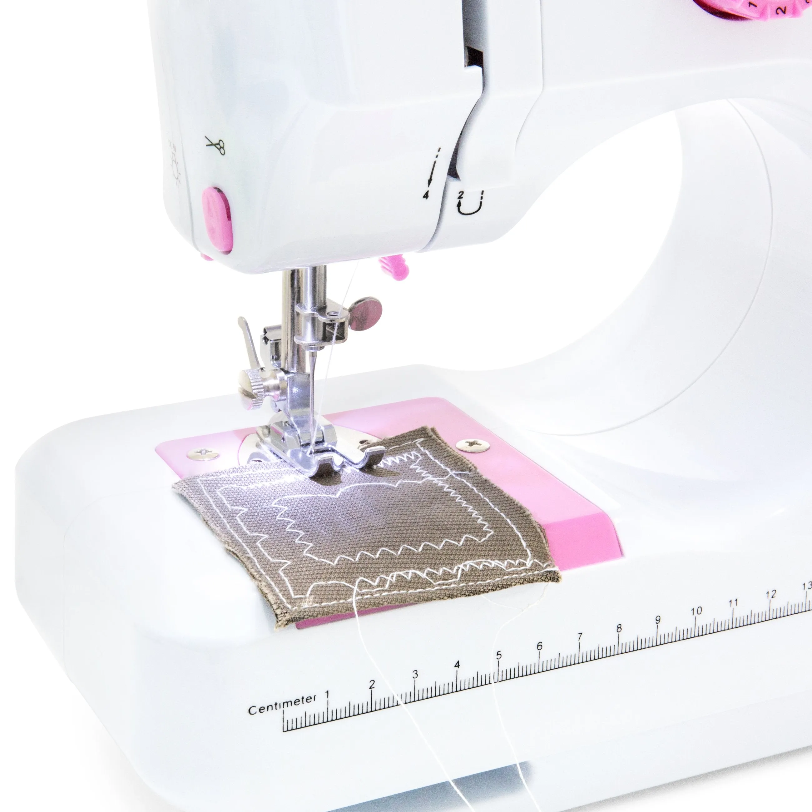 6V Compact Foot Pedal Sewing Machine w/ 12 Stitch Patterns