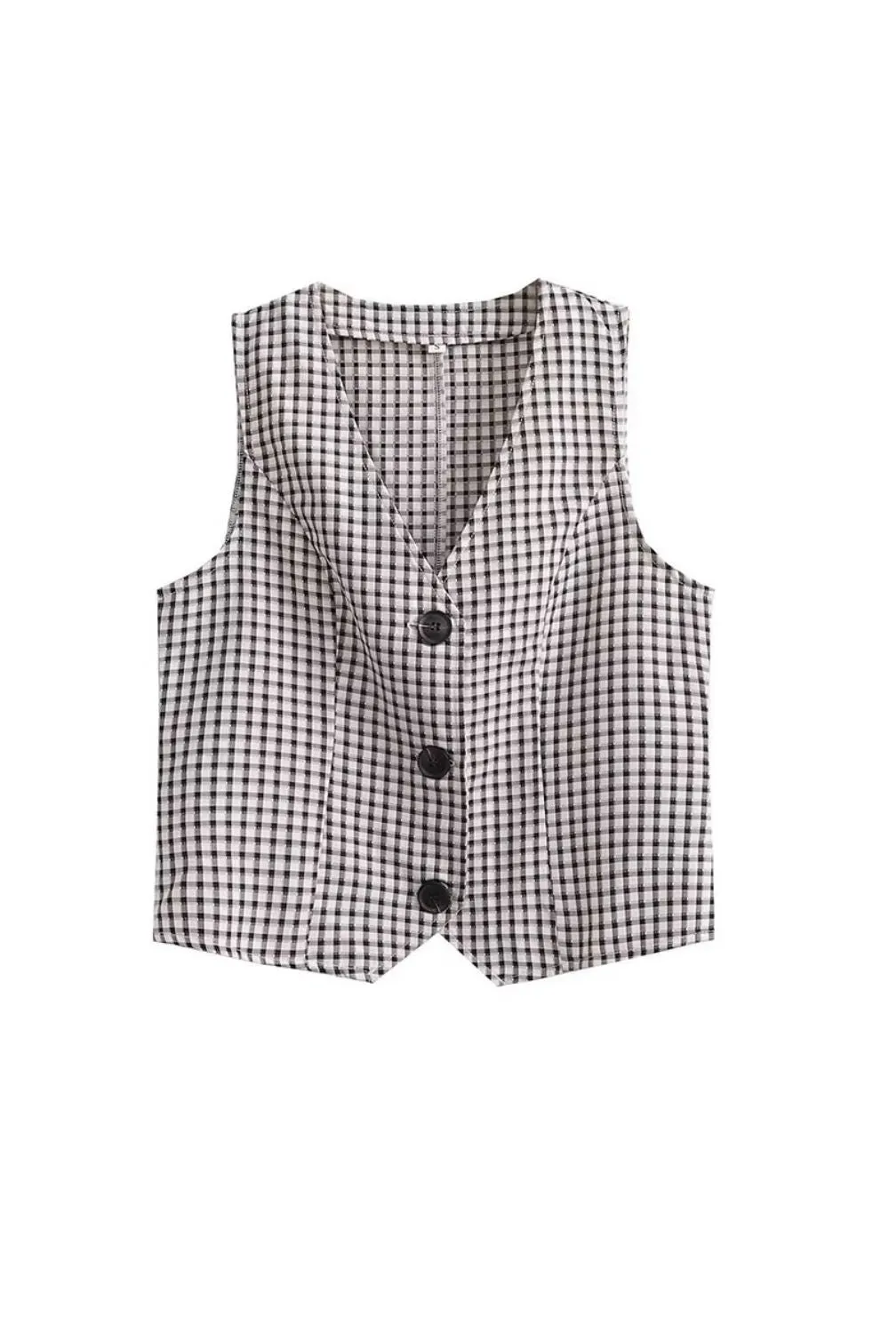 ‘Abigail’ Vintage-Inspired Checkered Vest & Pants Set (Sold Separately)
