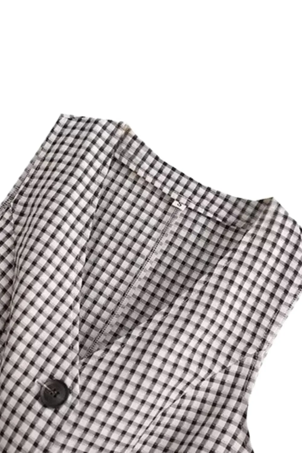‘Abigail’ Vintage-Inspired Checkered Vest & Pants Set (Sold Separately)