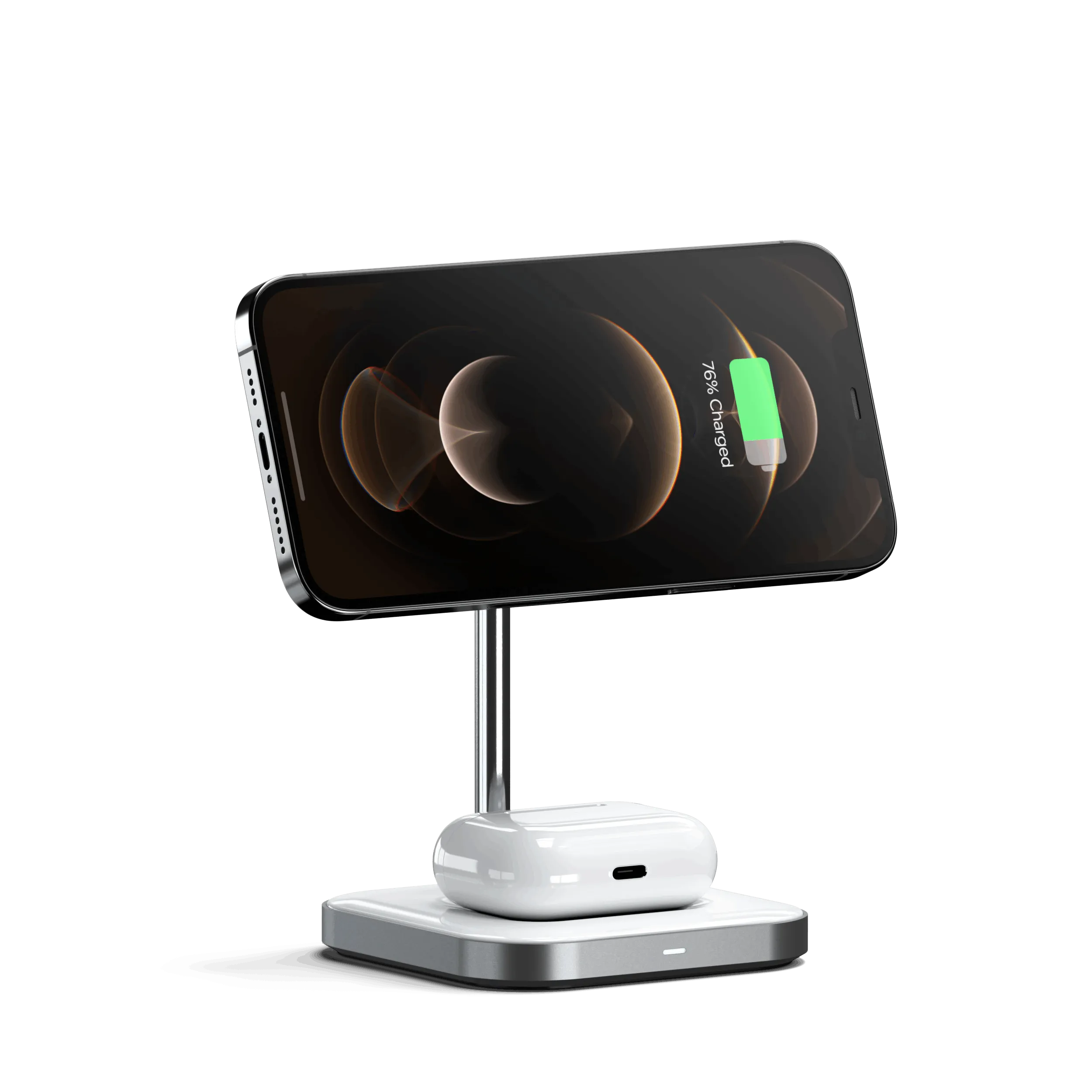 Aluminum 2-in-1 Magnetic Wireless Charging Stand