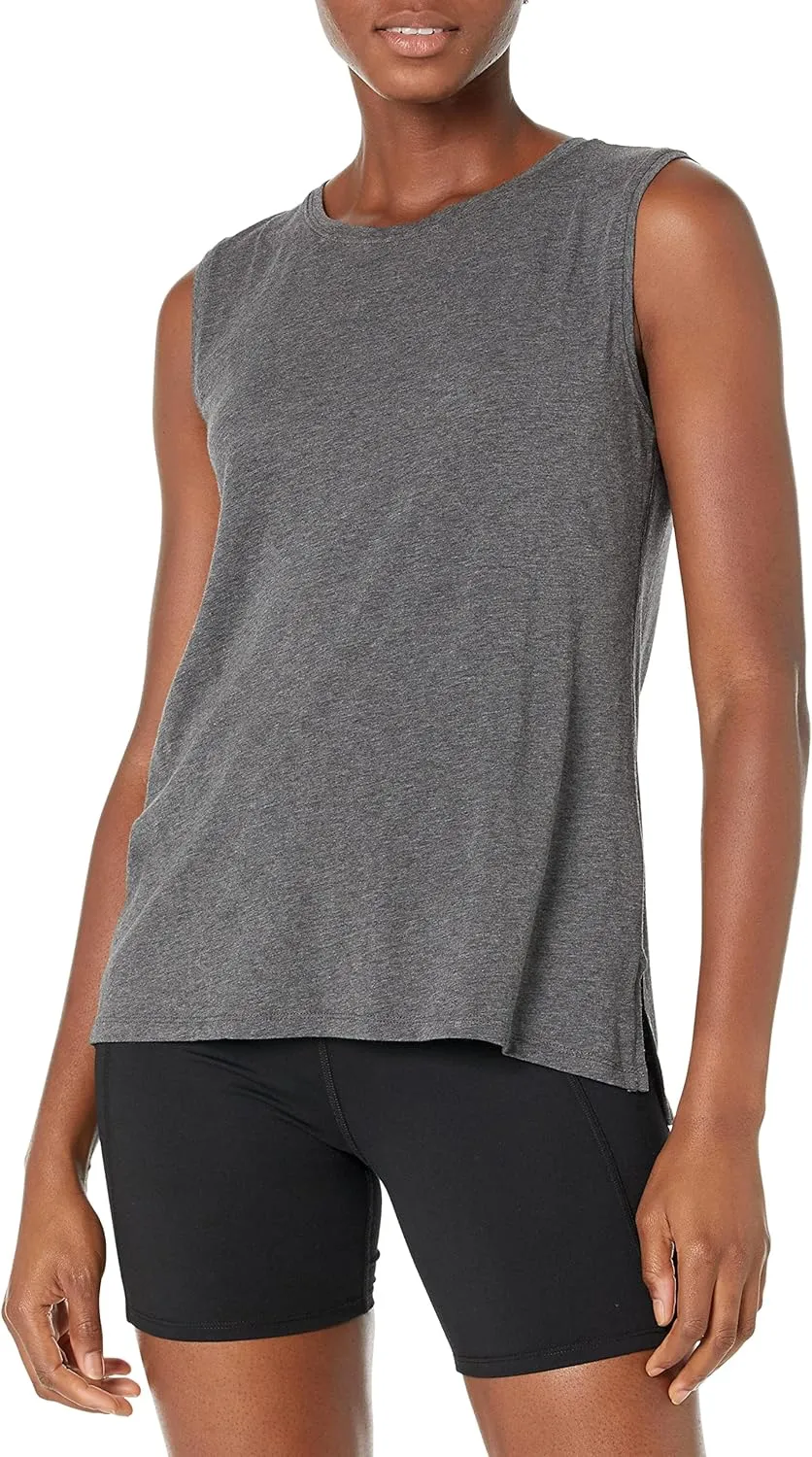Amazon Essentials Women's Soft Cotton Relaxed-Fit Yoga Tank (Available in Plus Size) (Previously Core 10)