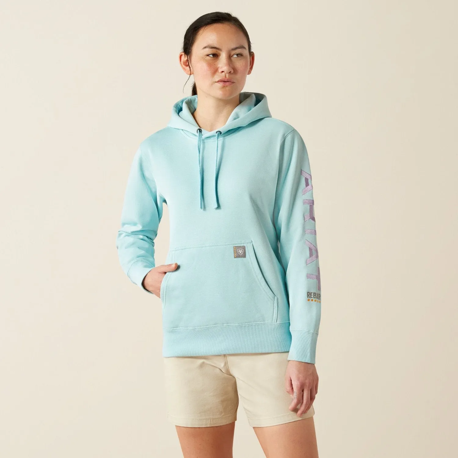 Ariat Women's Rebar Logo Graphic Sleeve Hoodie