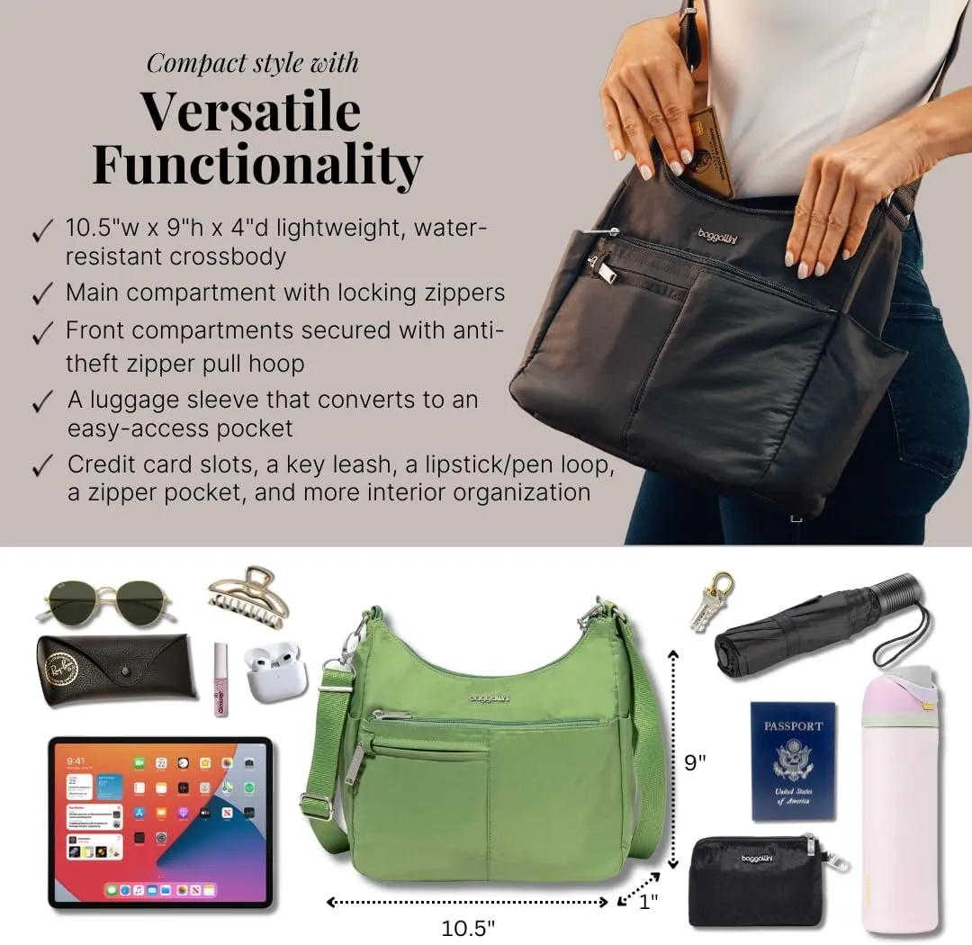 Baggallini Securtex Anti-Theft Free Time Crossbody Bag