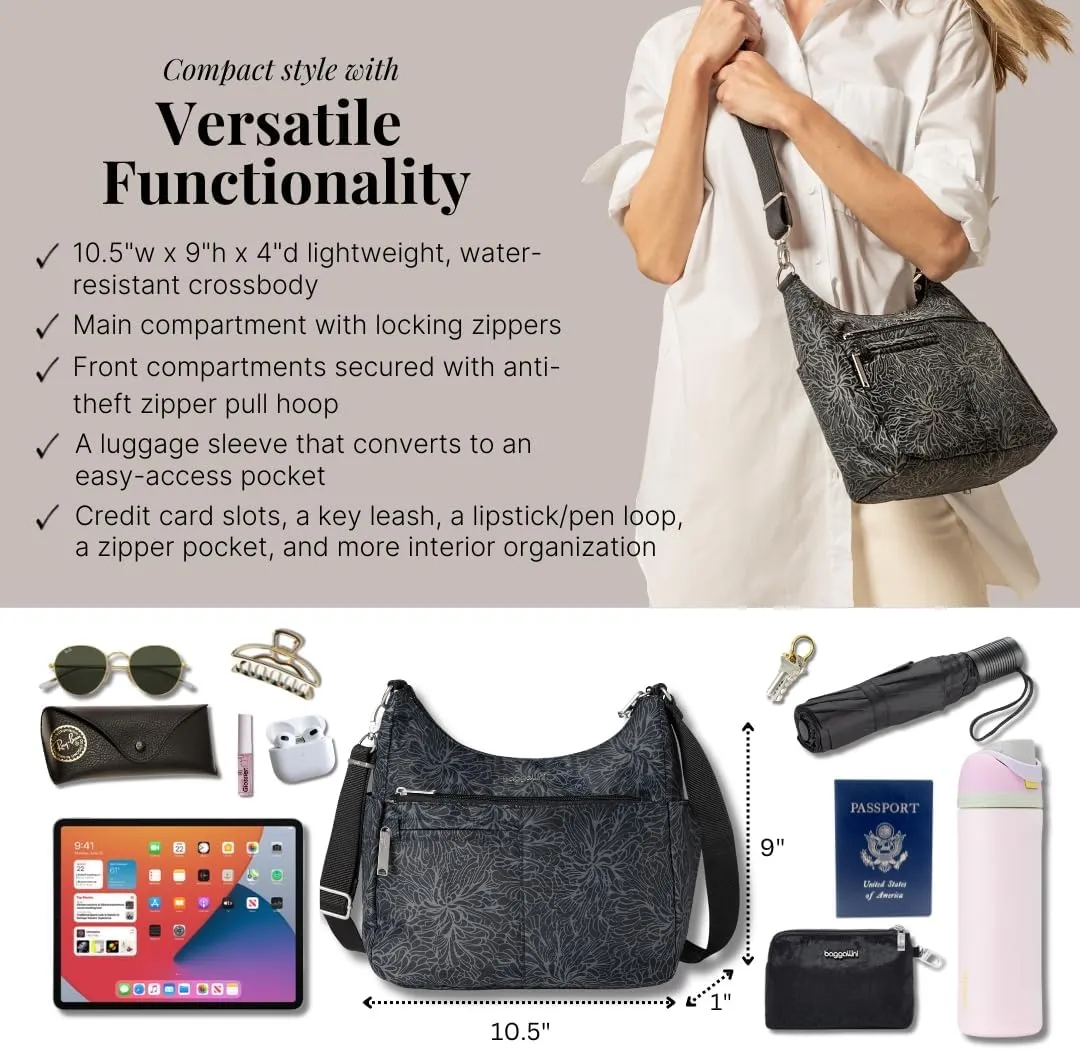 Baggallini Securtex Anti-Theft Free Time Crossbody Bag