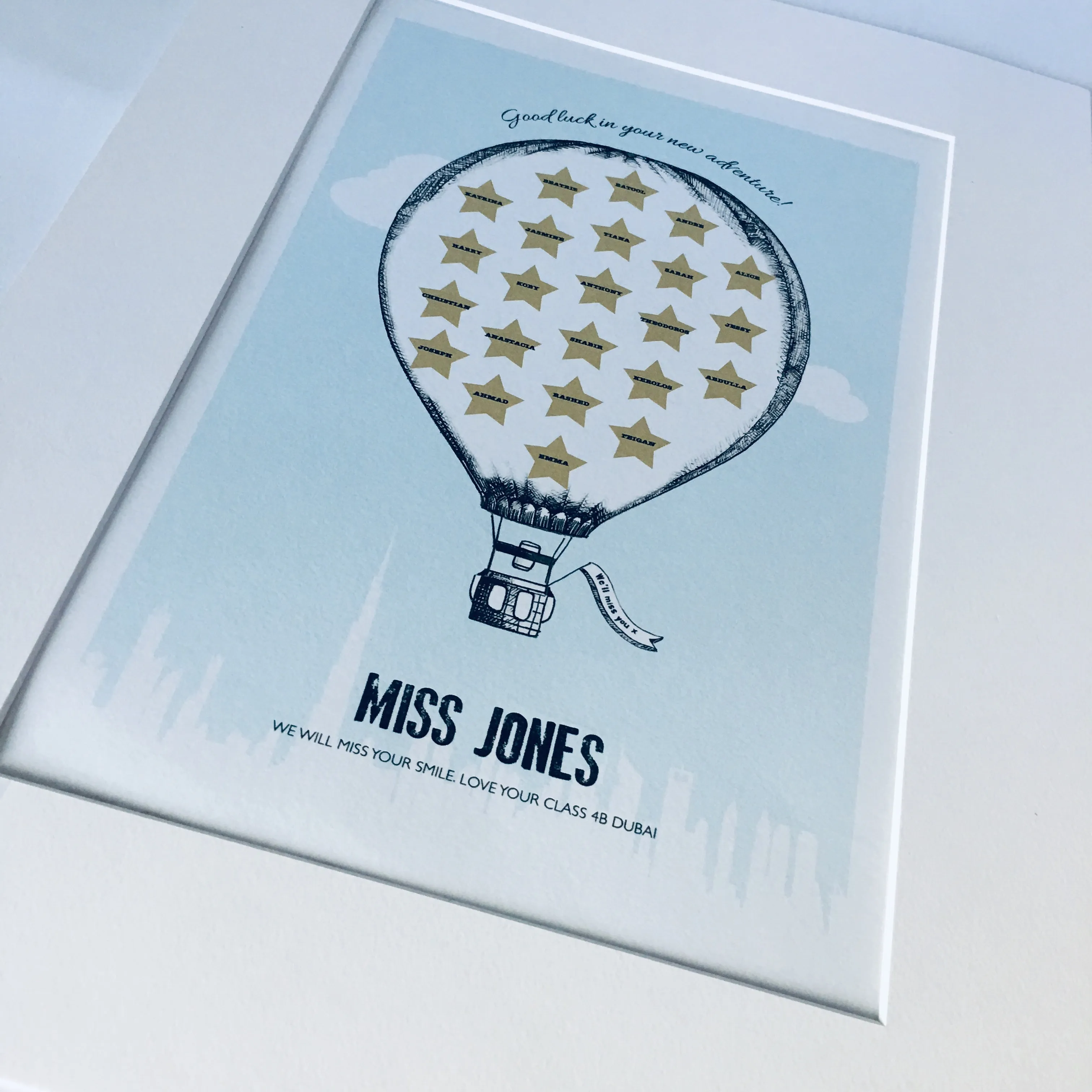 Balloon Star Print - Personalised