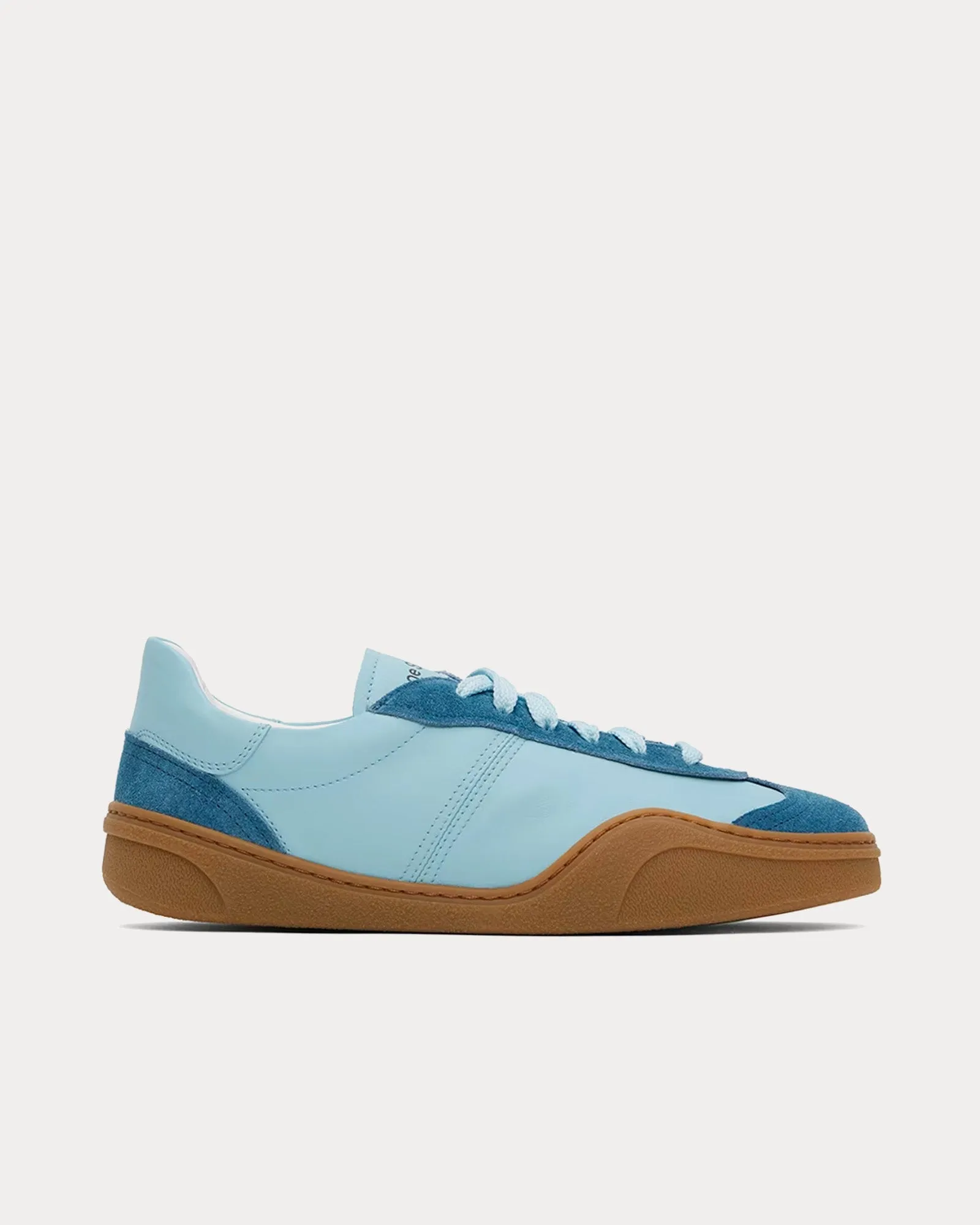 Bars Lace-Up Light Blue / Brown Low Top Sneakers