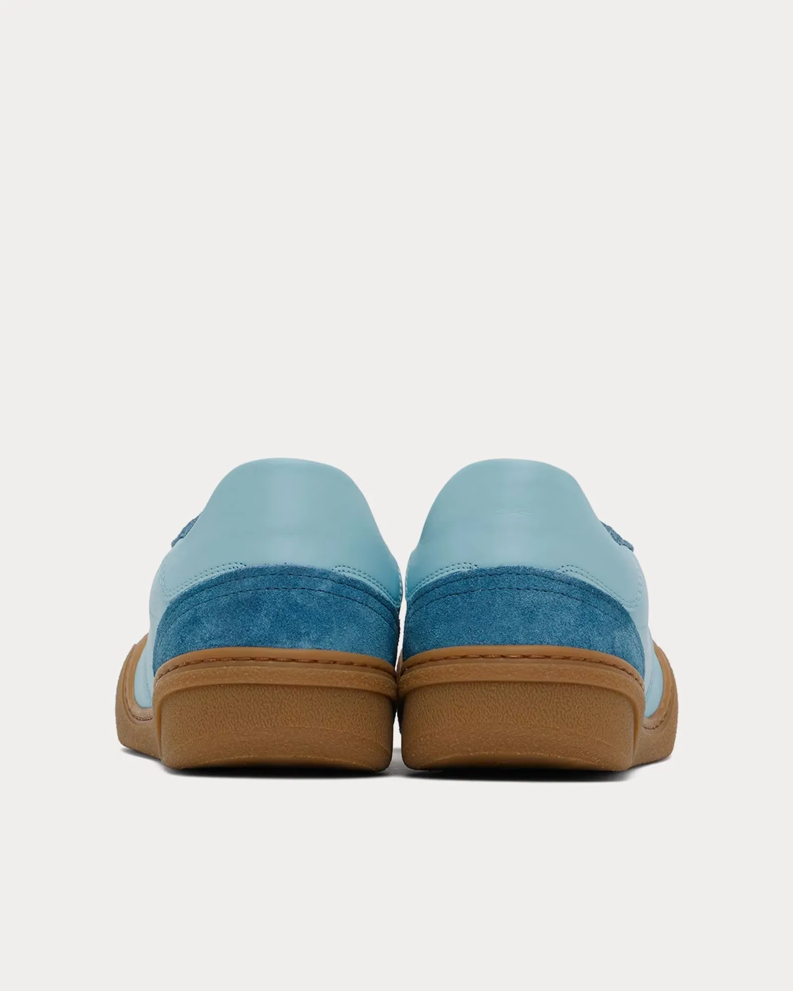 Bars Lace-Up Light Blue / Brown Low Top Sneakers