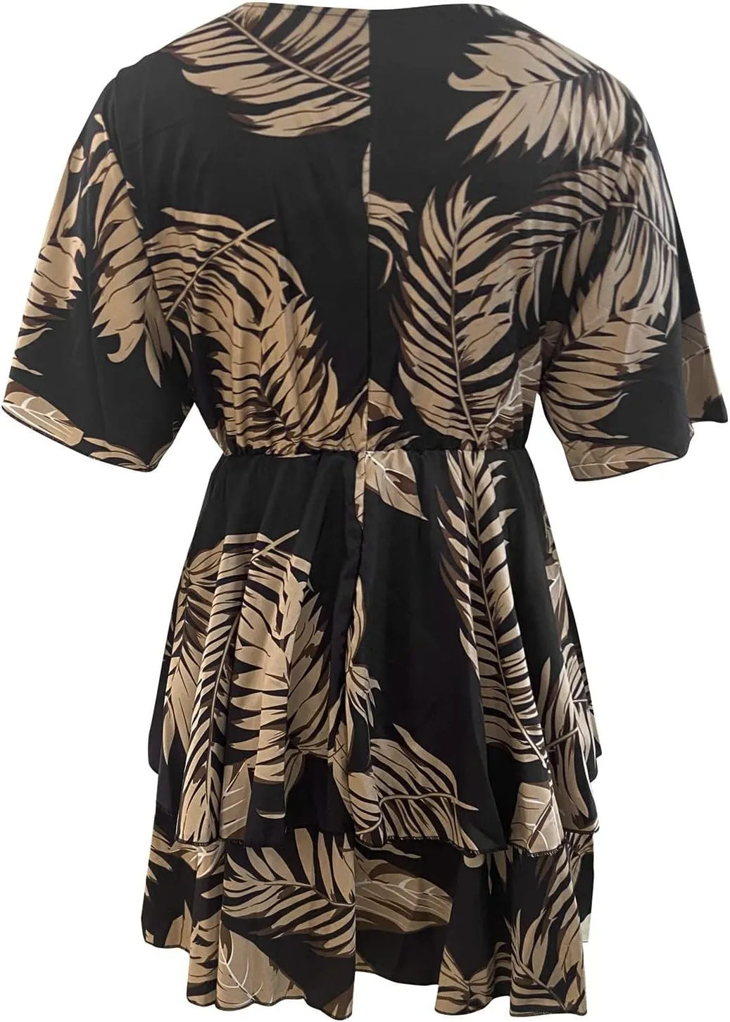 Beach Summer Dresses for Women 2025 Trendy Casual Sundress Ruffle Hawaiian Vacation Mini Dress V Neck Batwing Sleeve