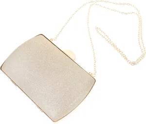 BESPORTBLE Elegant Banquet Bag Portable Handbag Metal Button Suitable for Wedding