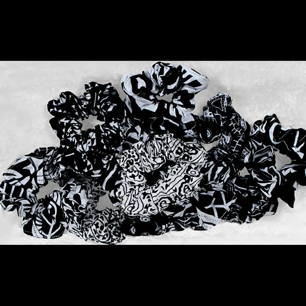 Black and White Hair Scrunchies ($0.75 each)