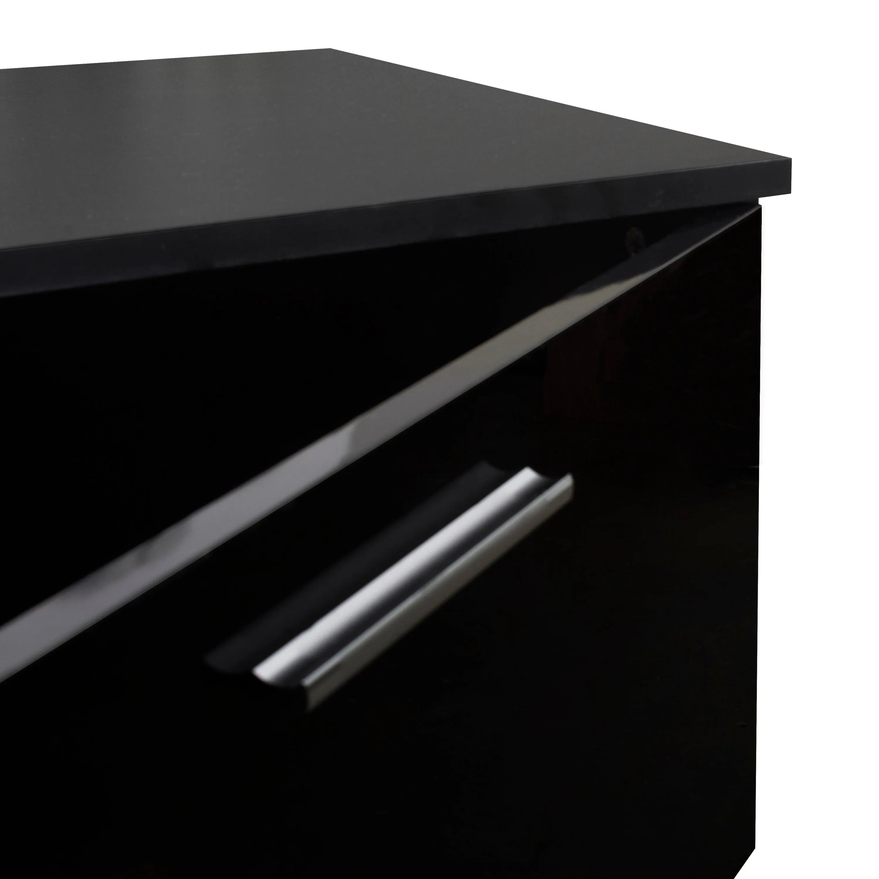 Black TV Stand for 70" TV, Media Console with 2 Cabinets & Open Shelves, Entertainment Center