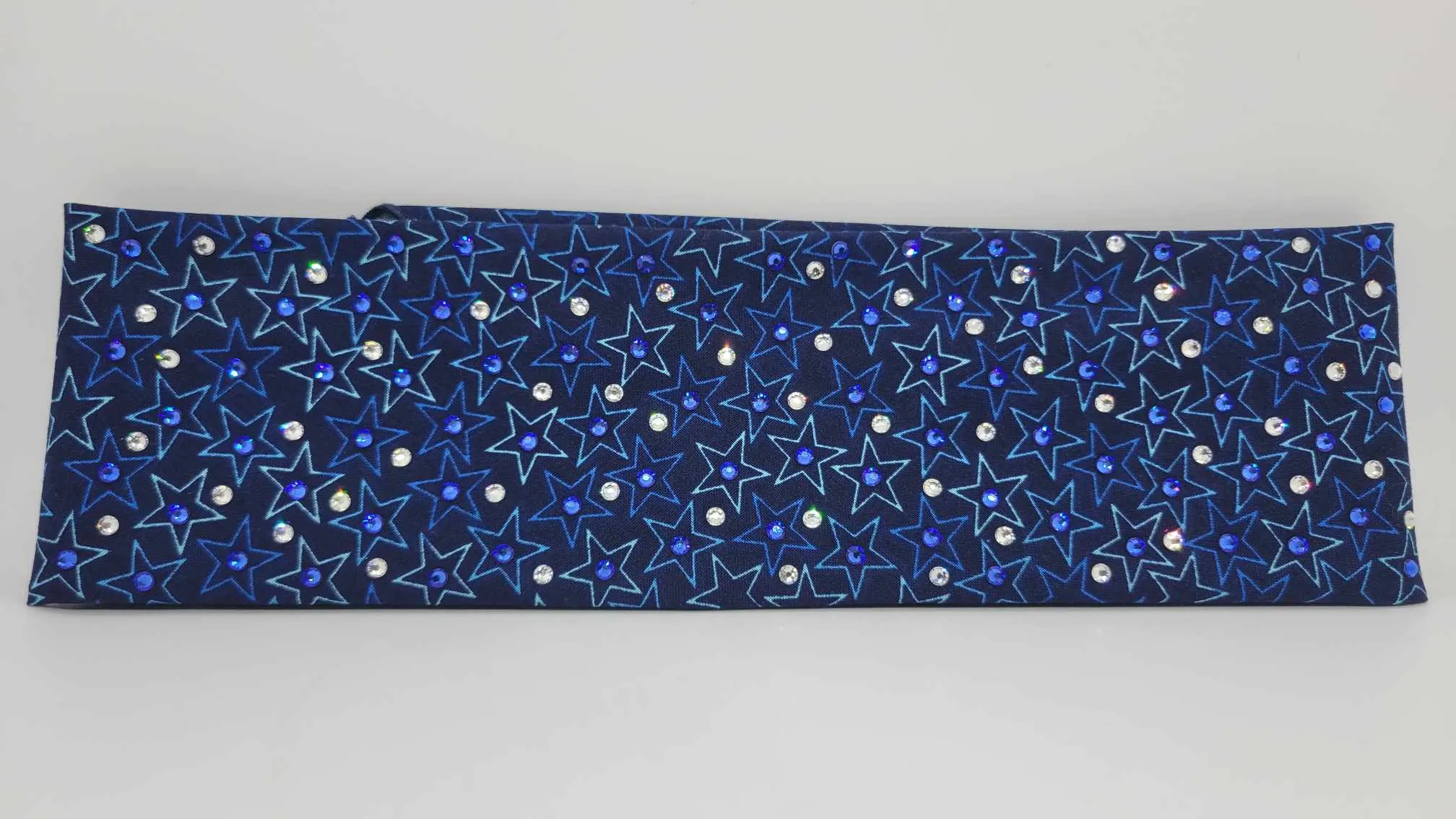 Blue Stars with Blue and Diamond Clear Austrian Crystals (Sku6188)