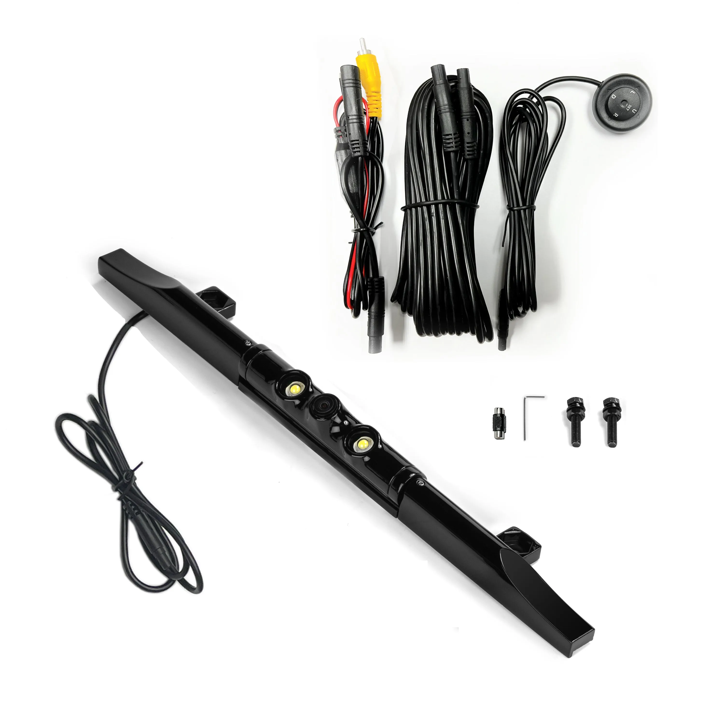 BOYO VTL425HDL - Multi-Viewing Ultra Slim Bar-Type License Plate Backup Camera with LED Lights (Black)