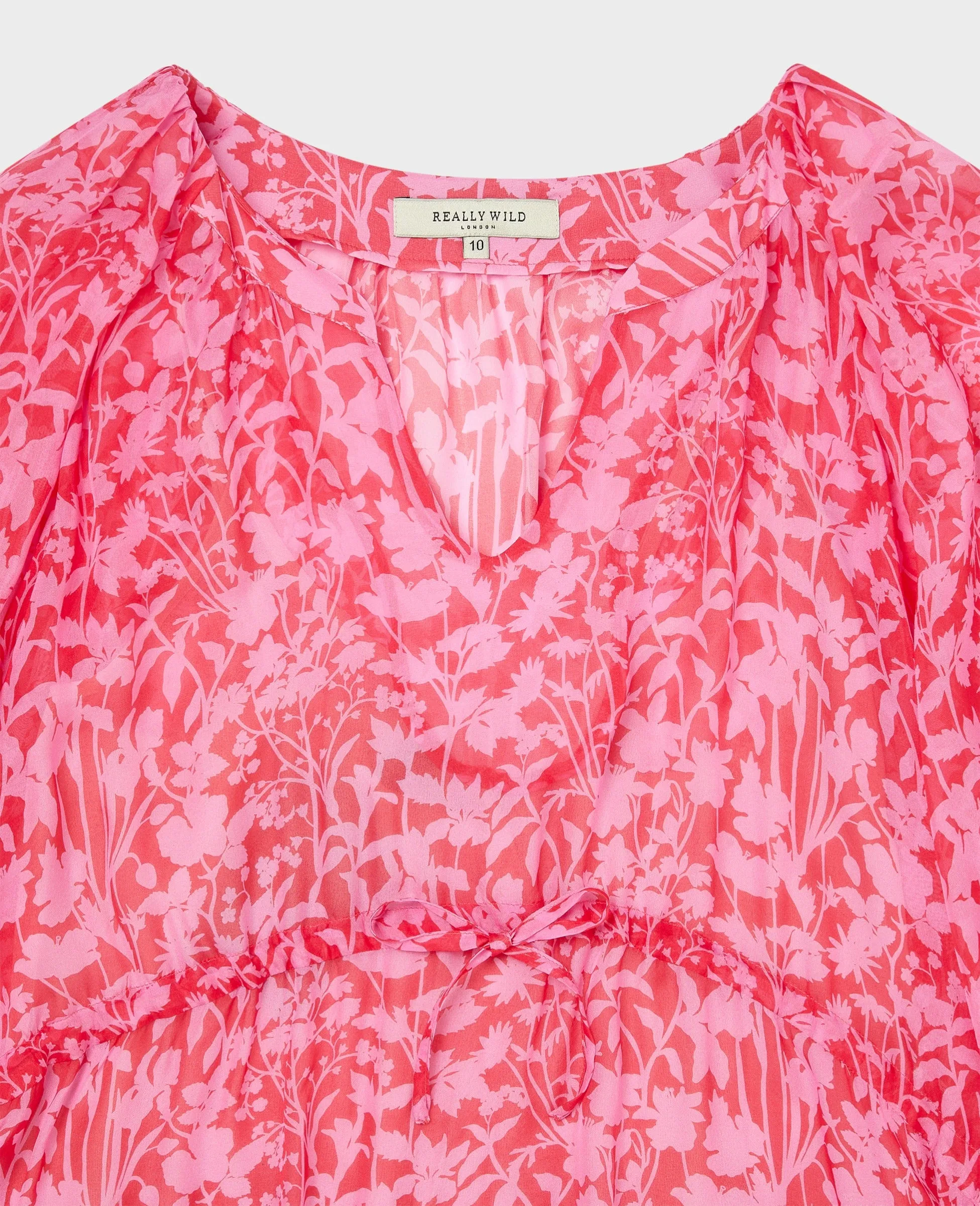 Caro Liberty Floral Silk Chiffon Dress