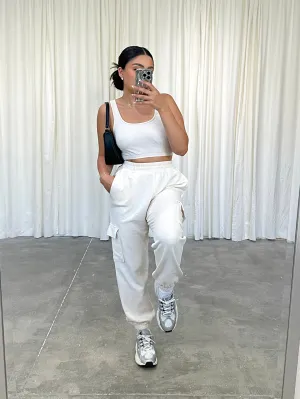 cely cargo joggers (CREAM)
