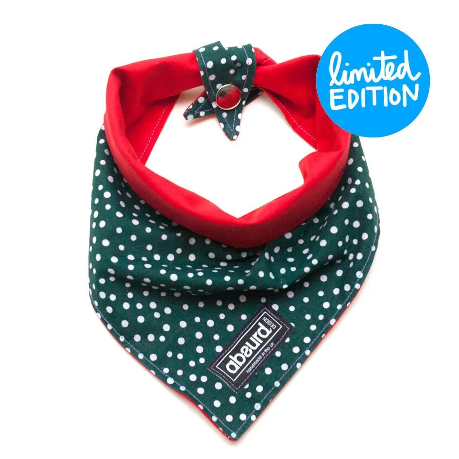 Christmas Dog Bandana: Snowball Fight