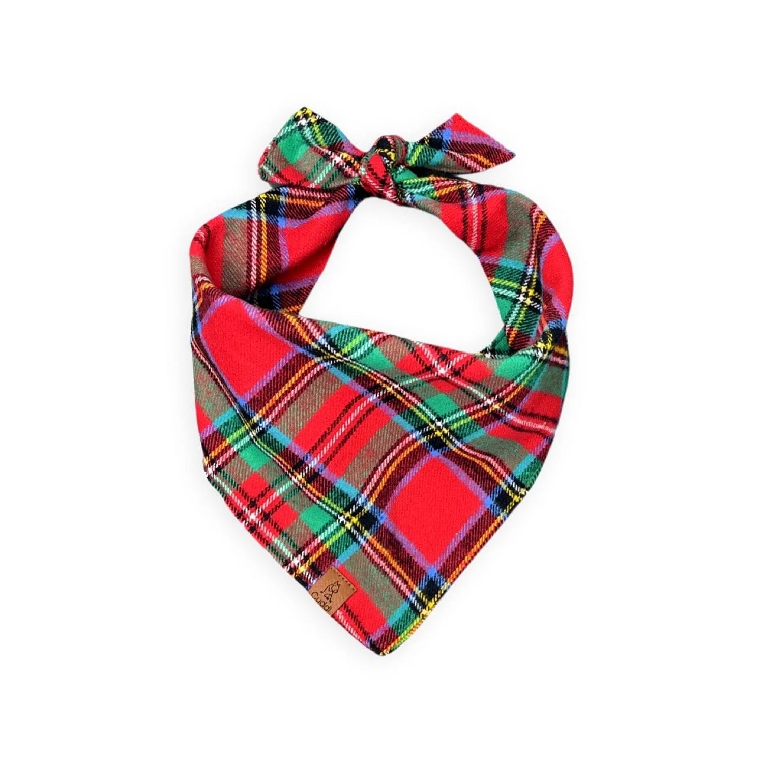 Christmas Tartan Flannel Dog Bandana