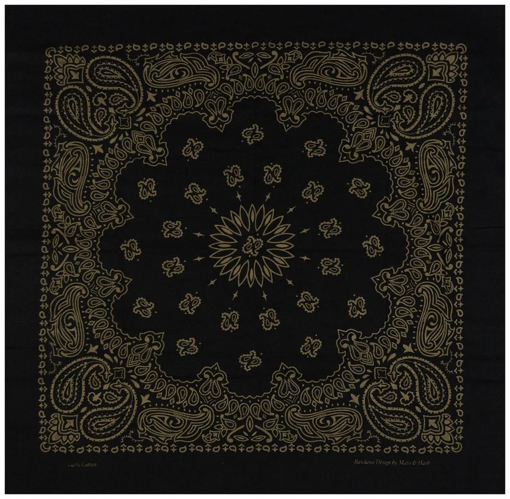 Classic Paisley or Solid Color 27" x 27" Bandanas