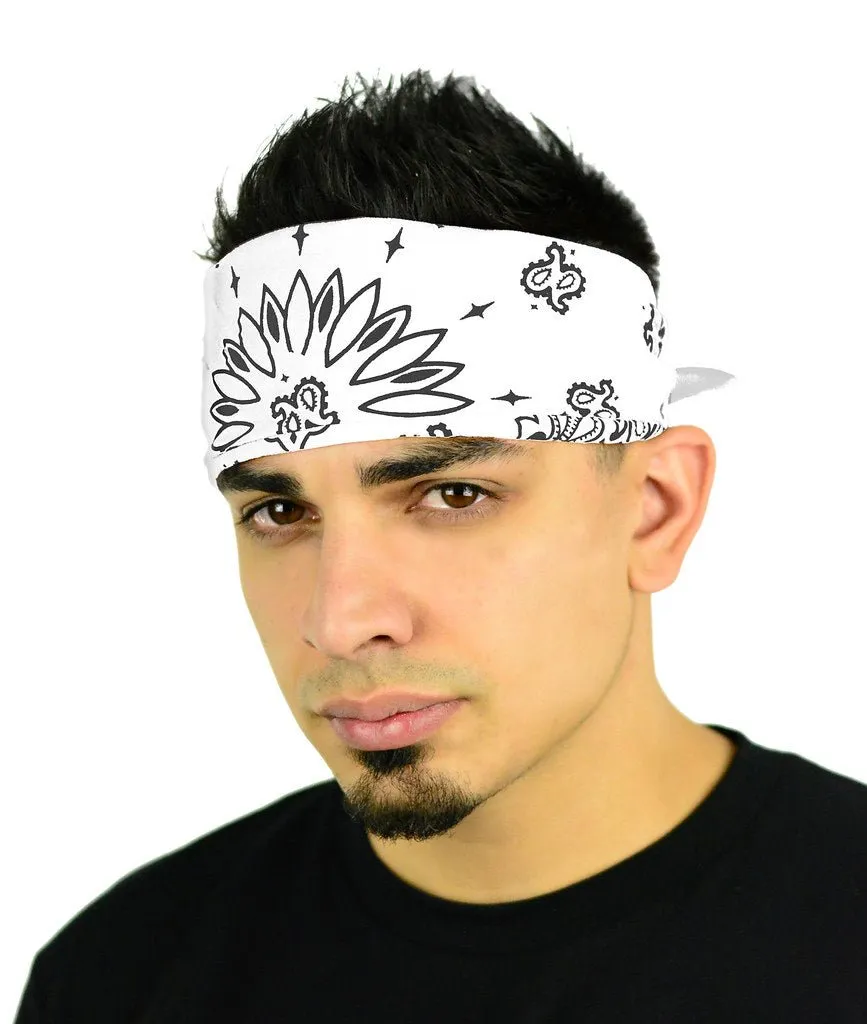 Classic Paisley or Solid Color 27" x 27" Bandanas