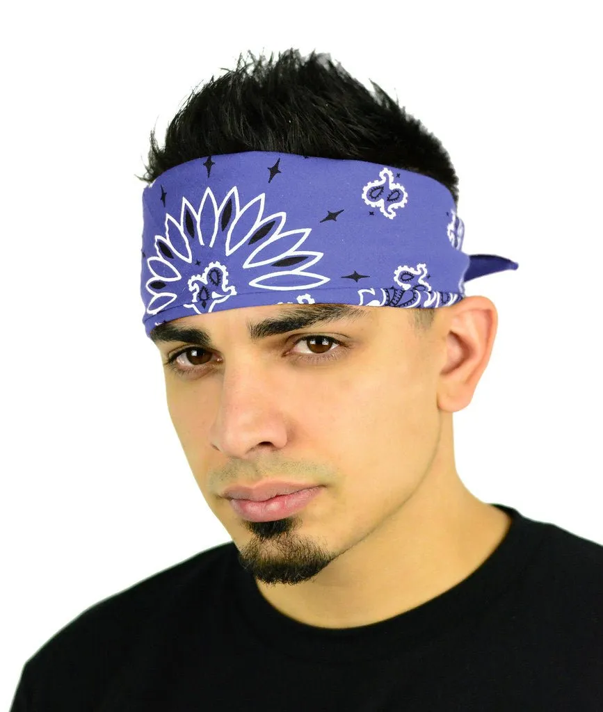 Classic Paisley or Solid Color 27" x 27" Bandanas