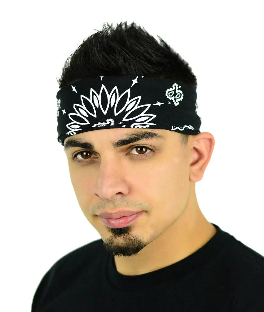 Classic Paisley or Solid Color 27" x 27" Bandanas