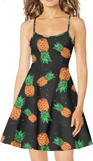 Coloranimal Women's Summer Sleeveless Casual Swing Dresses with Loose Fit Beach Sundress