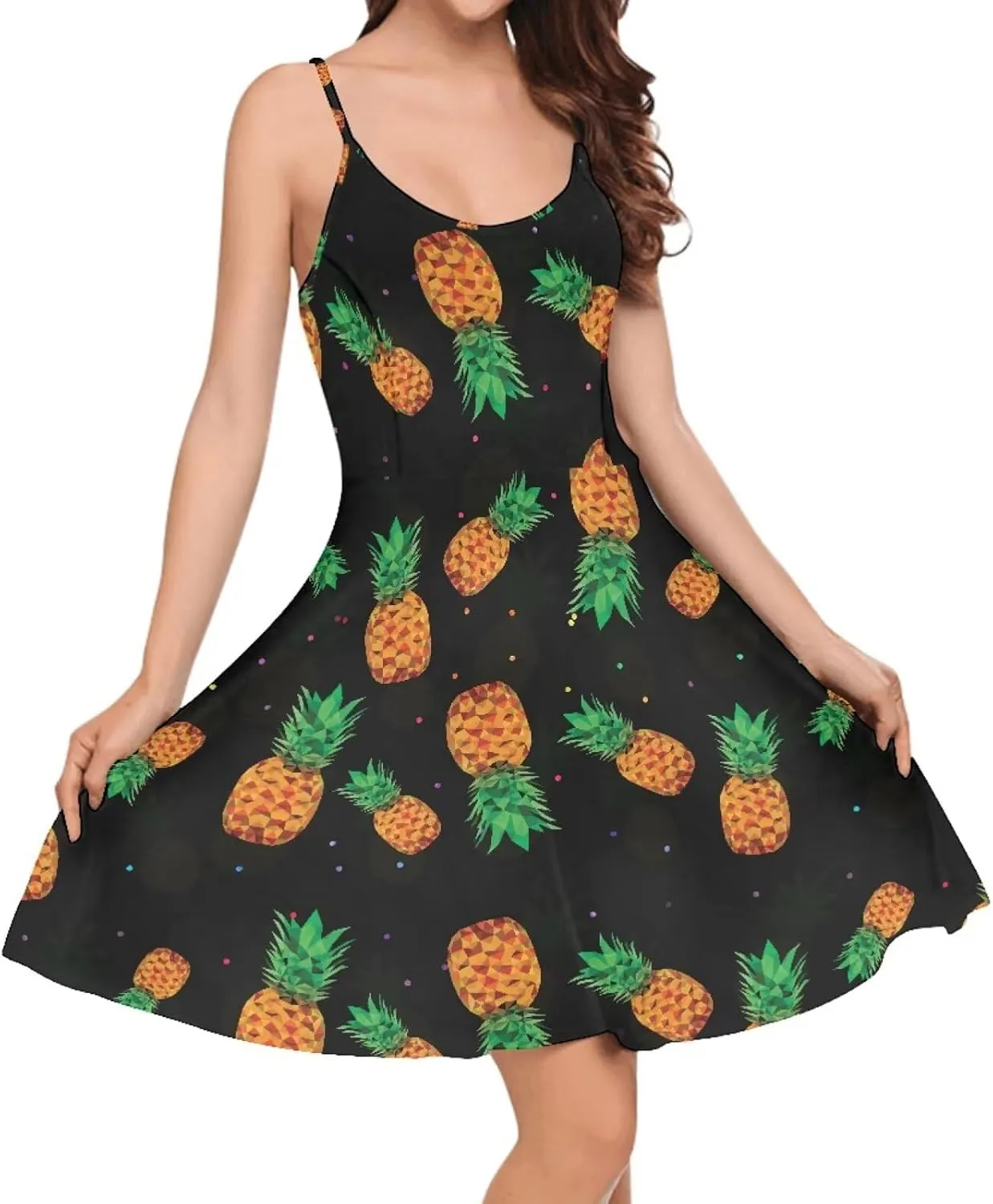 Coloranimal Women's Summer Sleeveless Casual Swing Dresses with Loose Fit Beach Sundress