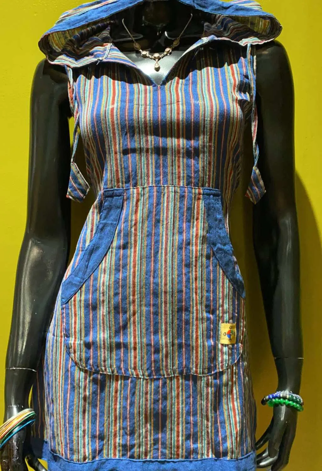 Cotton Front Pocket Hoodie Dress – Prepack of 4 Sizes - Stripes
