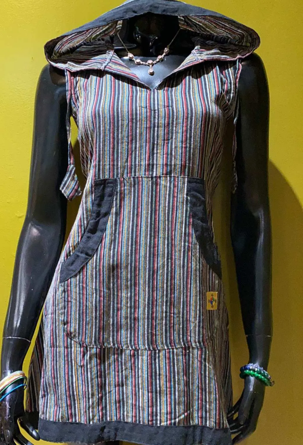 Cotton Front Pocket Hoodie Dress – Prepack of 4 Sizes - Stripes
