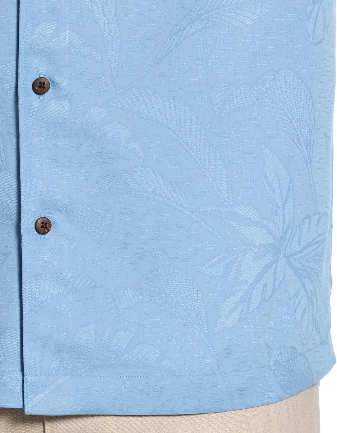 Cubavera Men's Two-Tone One Pocket Floral Print Short Sleeve Button-Down Shirt