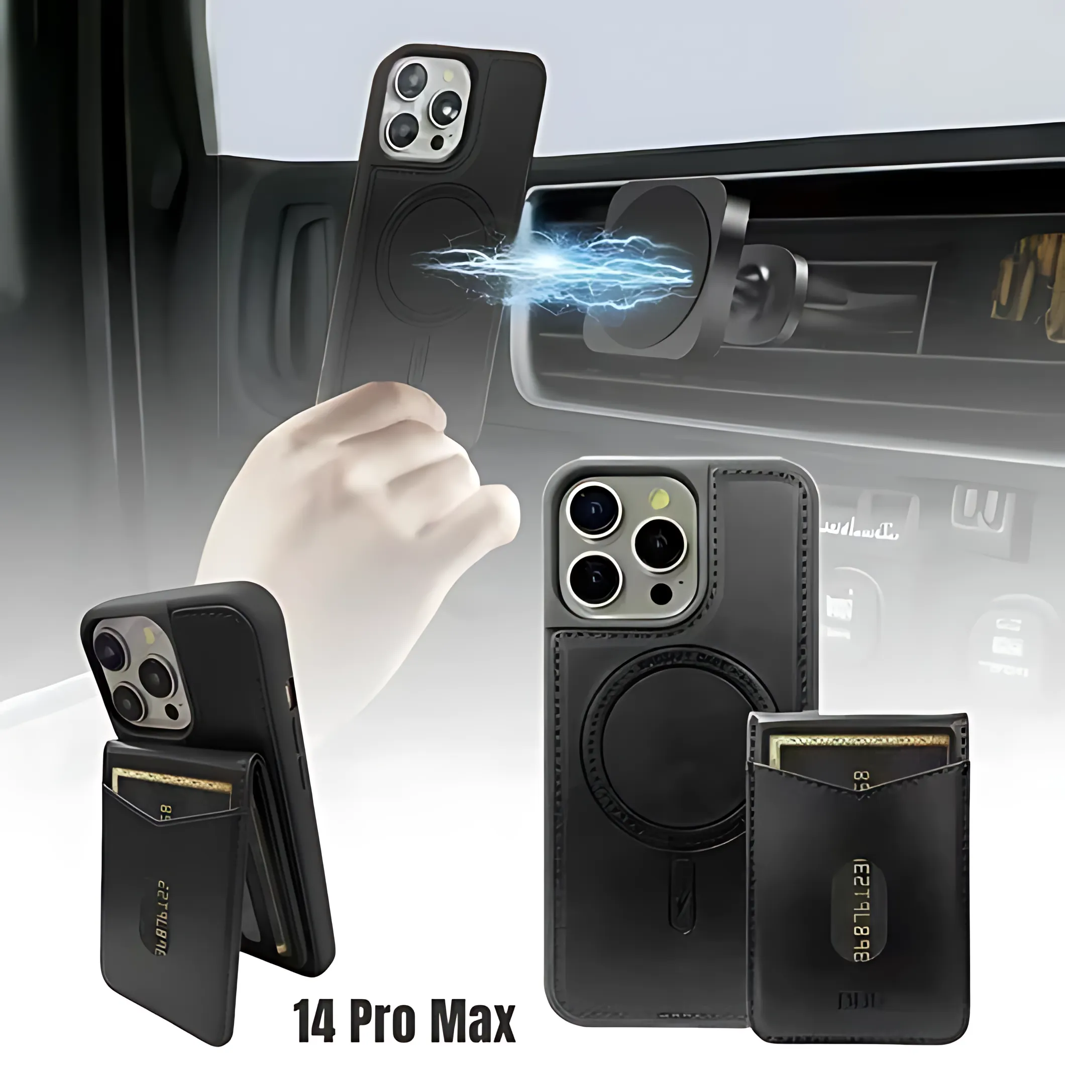 DDU Magnetic Phone Case with Detachable Card Holder