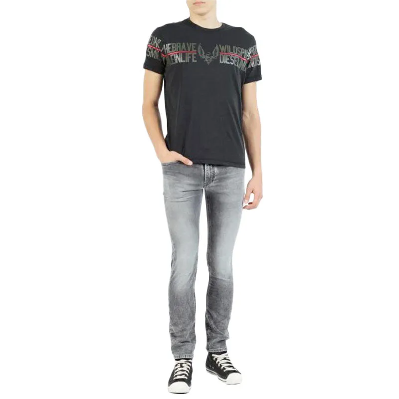 DIESEL THAVAR NE 0855B Mens Denim Jeans Sweat Jogg Jeans Slim Fit Skinny Trouser