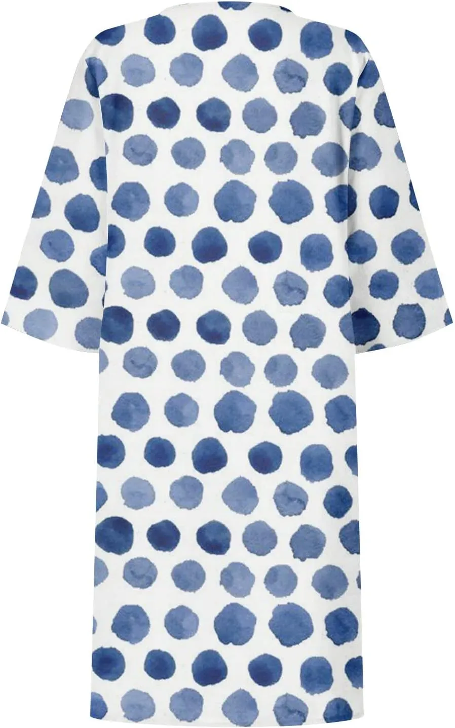 Dresses for Women Fashion Summer Polka Dot Printed Dresses Casual Comfy V-Neck Half Sleeve Fitted Dresses