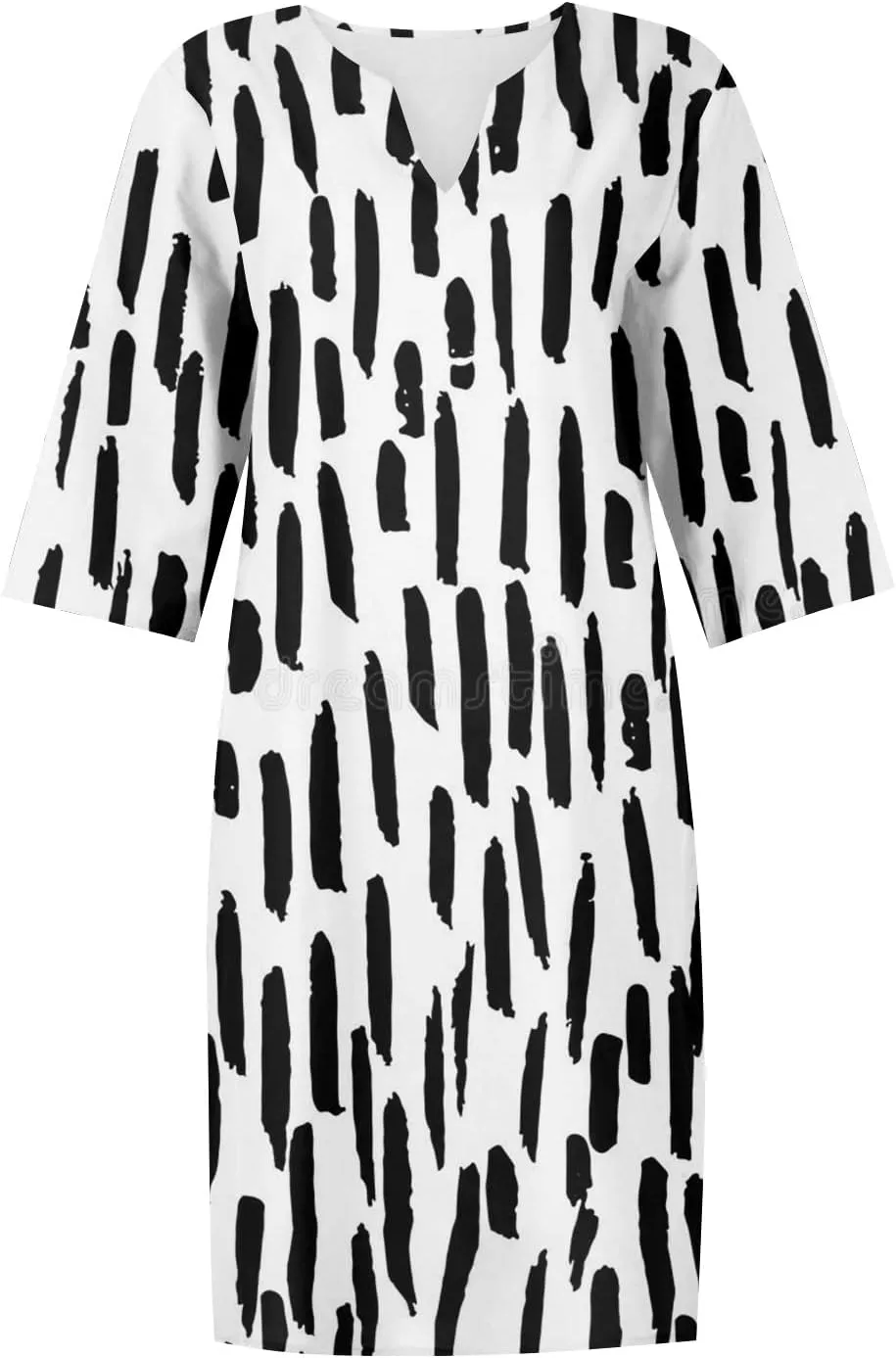 Dresses for Women Fashion Summer Polka Dot Printed Dresses Casual Comfy V-Neck Half Sleeve Fitted Dresses