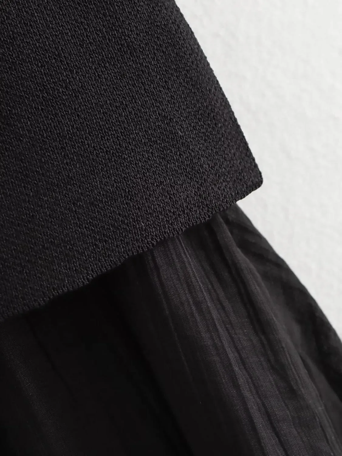 efvandoloe Summer Knitted Spliced Pleated Long Skirts Women Elegant Beige Skirt