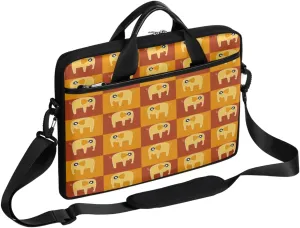 Elegant Floral Flower Laptop Shoulder Messenger Bag Waterproof Laptop Briefcase Handle Padded Strap