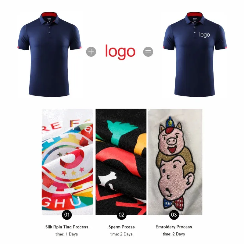 Elike Quick-Drying Breathable Sports Polo Shirt Custom Logo Print Embroidery Design Company Group Brand 8 Colors Tops S-4xl 2024