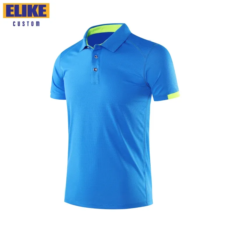Elike Quick-Drying Breathable Sports Polo Shirt Custom Logo Print Embroidery Design Company Group Brand 8 Colors Tops S-4xl 2024
