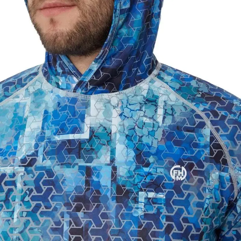 FHM Hoodie Mark Print Blue